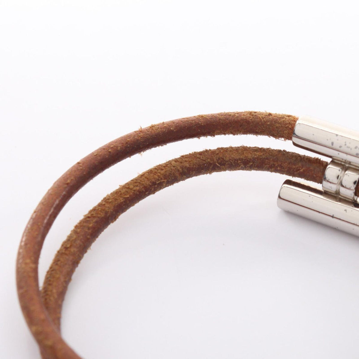 Hermes Bracelet Tourni Tresse Leather Stainless Steel — view 7