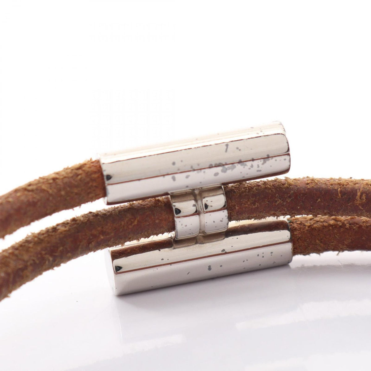 Hermes Bracelet Tourni Tresse Leather Stainless Steel — view 5