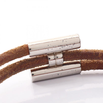 Hermes Bracelet Tourni Tresse Leather Stainless Steel — view 5