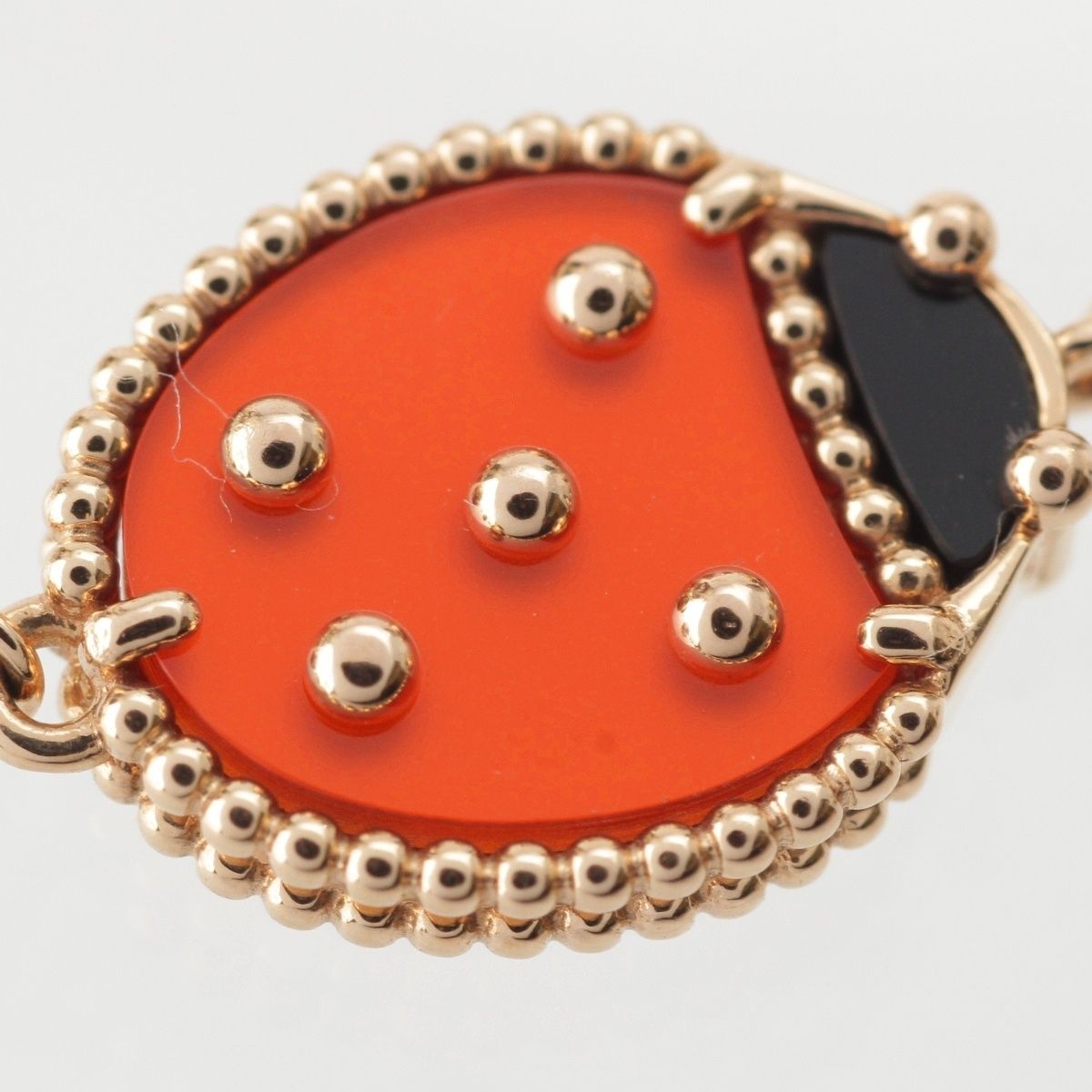 Van Cleef & Arpels Onyx Carnellian Lucky Spring Ladybug Bracelet Yellow Gold YG — view 4