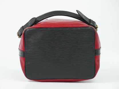 Louis Vuitton LV Petit Noe Epi Leather Shoulder Bag Castilian Red Noir Black — view 3