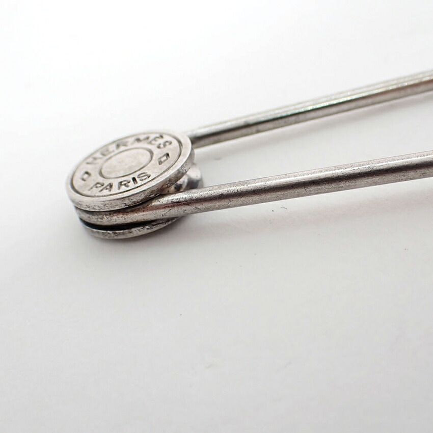 Hermes Sellier Silver Brooch — view 7