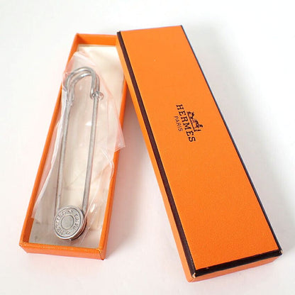Hermes Sellier Silver Brooch — view 2