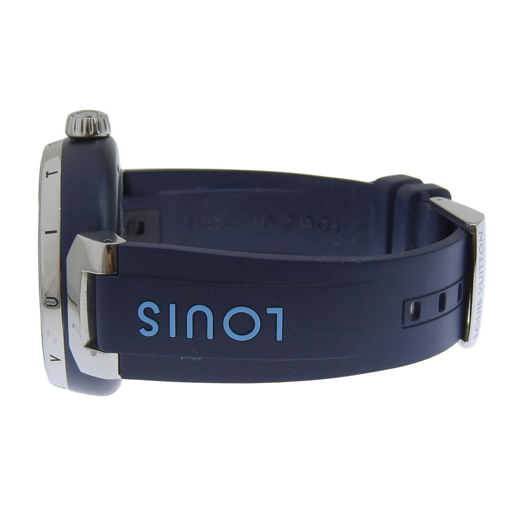 Louis Vuitton Tambour Street Stainless Steel Rubber Automatic Analog — view 4