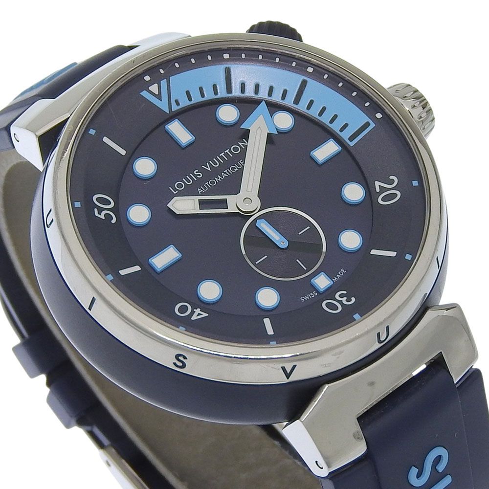 Louis Vuitton Tambour Street Stainless Steel Rubber Automatic Analog — view 3