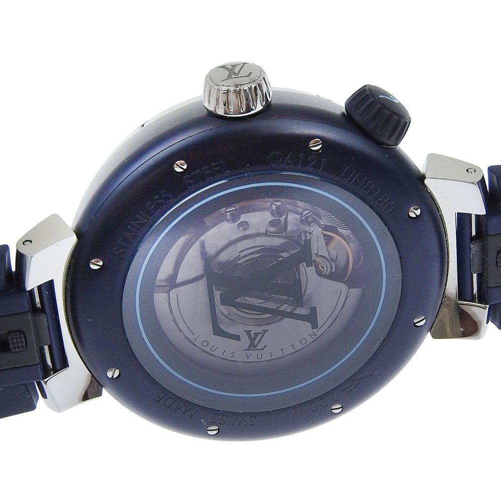 Louis Vuitton Tambour Street Stainless Steel Rubber Automatic Analog — view 6