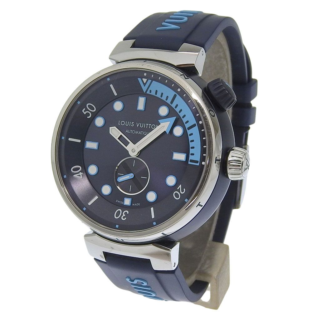 Louis Vuitton Tambour Street Stainless Steel Rubber Automatic Analog — view 2