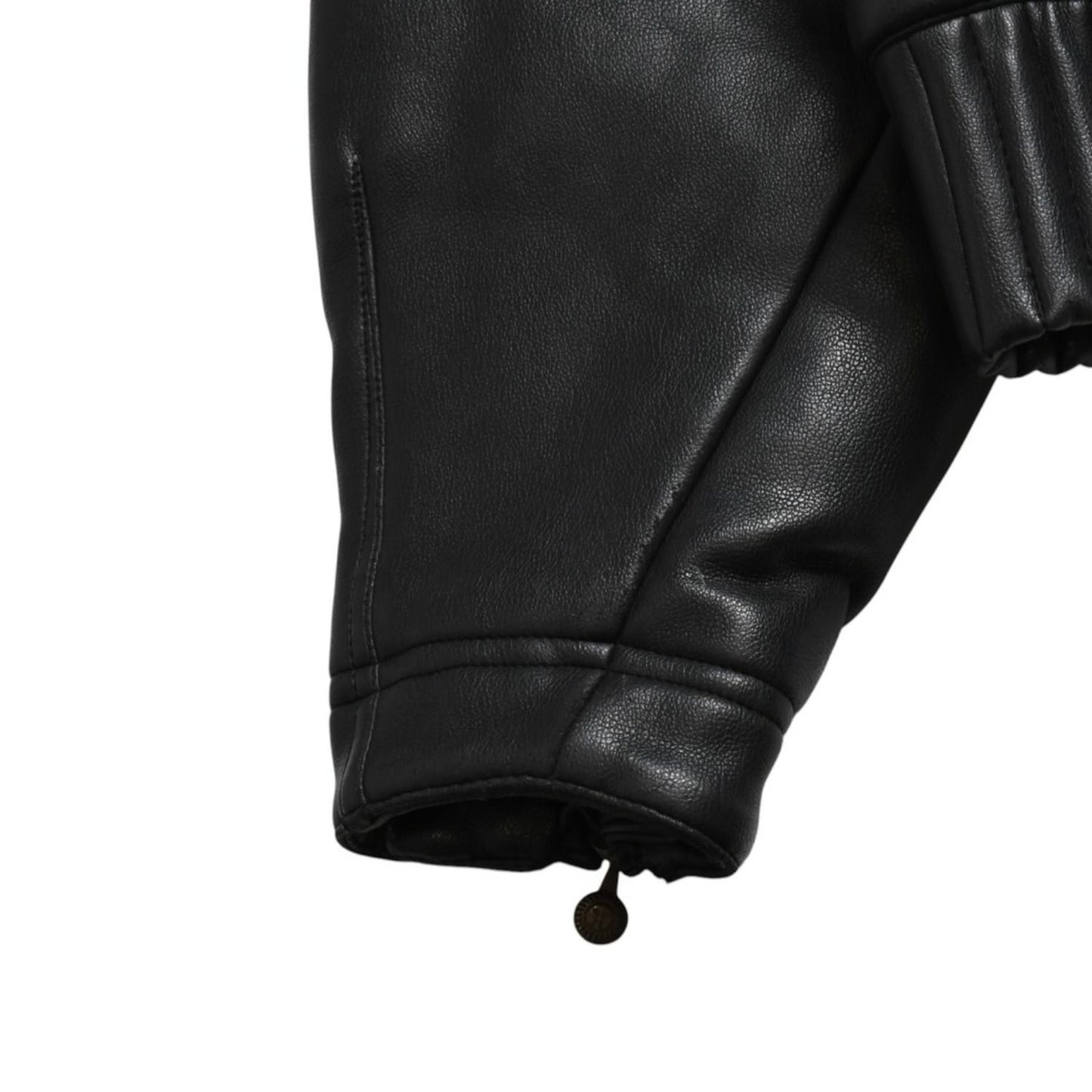 Versace Sport Faux Leather Footed Jacket Black Red Checked Stripe Pattern Gold — view 5
