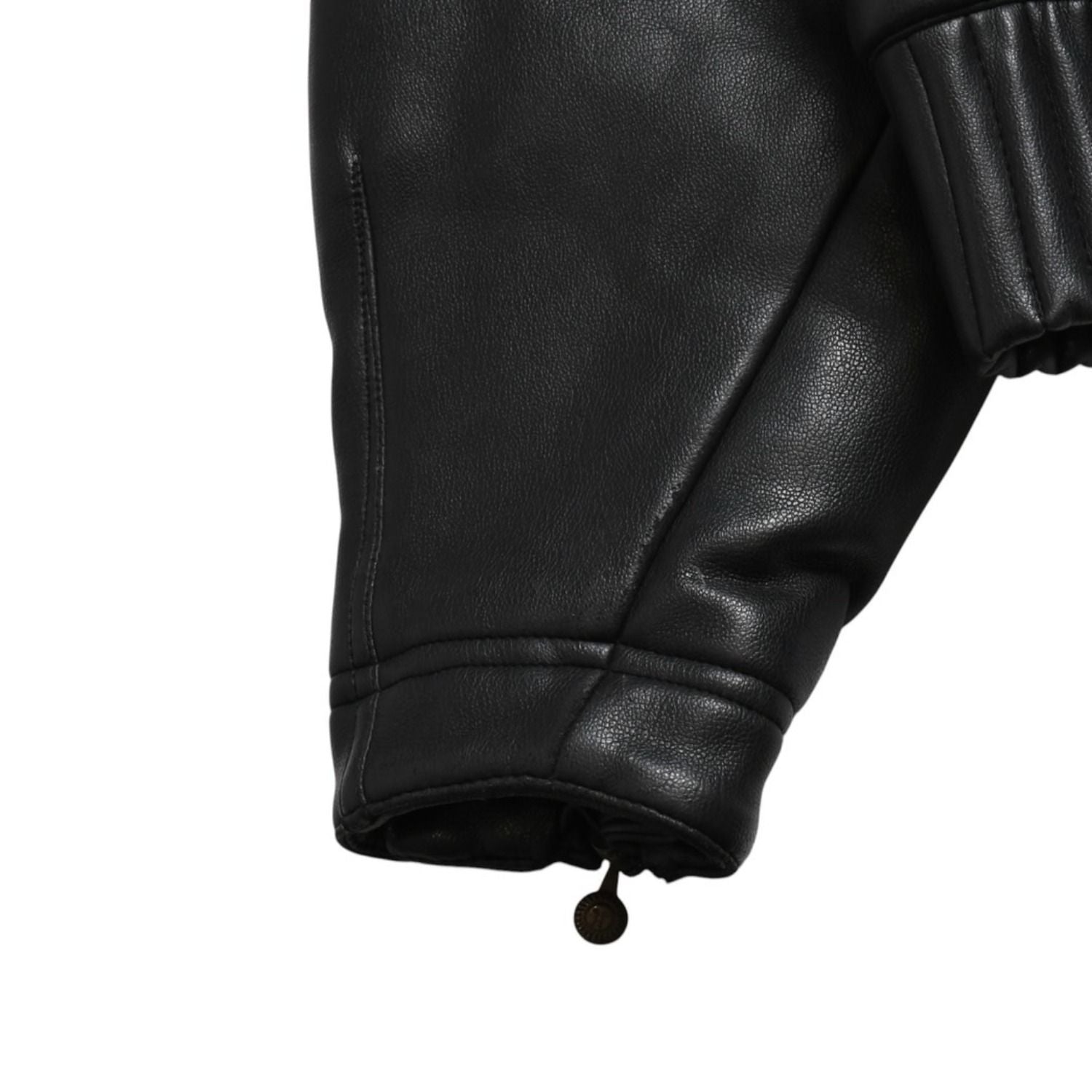 Versace Sport Faux Leather Footed Jacket Black Red Checked Stripe Pattern Gold — view 5