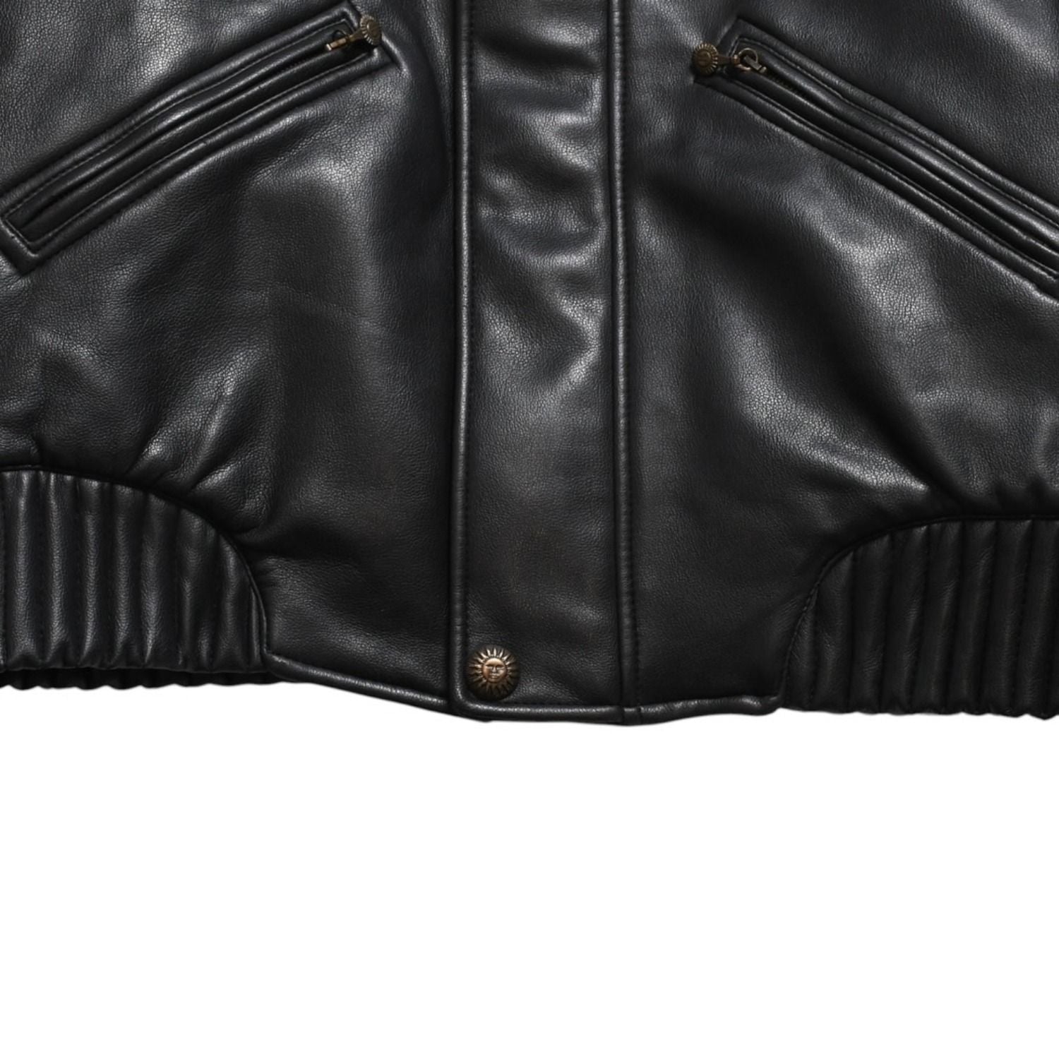 Versace Sport Faux Leather Footed Jacket Black Red Checked Stripe Pattern Gold — view 6