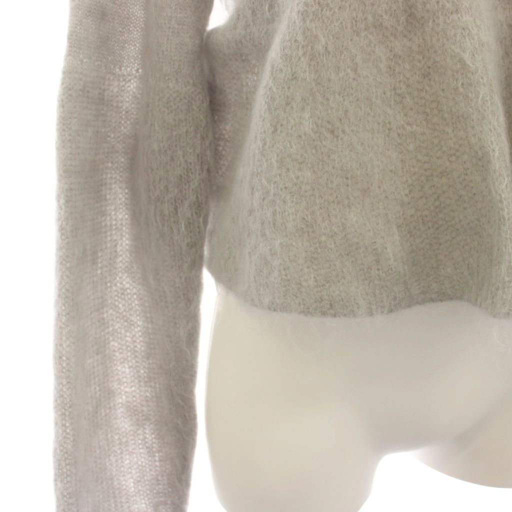 Loewe Polo Sweater Knit Shirt Long Sleeve Mohair Wool S Gray — view 6