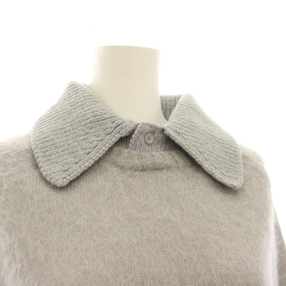 Loewe Polo Sweater Knit Shirt Long Sleeve Mohair Wool S Gray — view 5