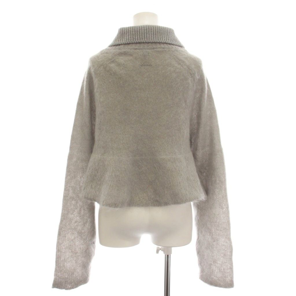 Loewe Polo Sweater Knit Shirt Long Sleeve Mohair Wool S Gray — view 3