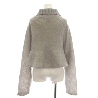Loewe Polo Sweater Knit Shirt Long Sleeve Mohair Wool S Gray — view 3