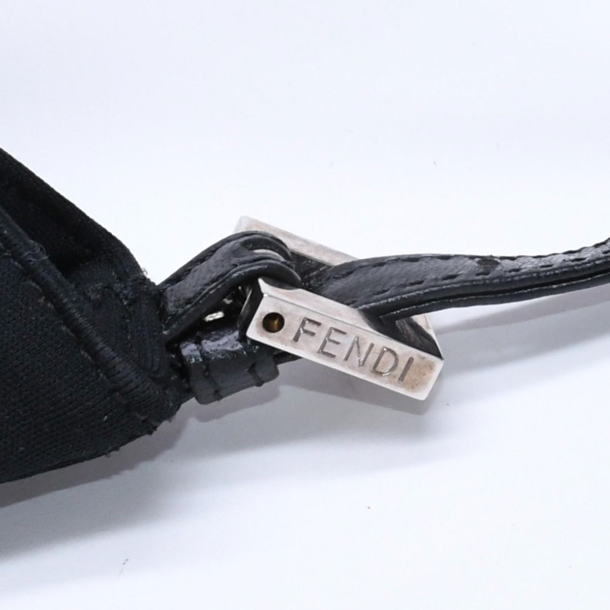 Fendi Handbag Mini Croissant Mini Mamma Pouch Case Cotton Jersey Leather Black — view 8