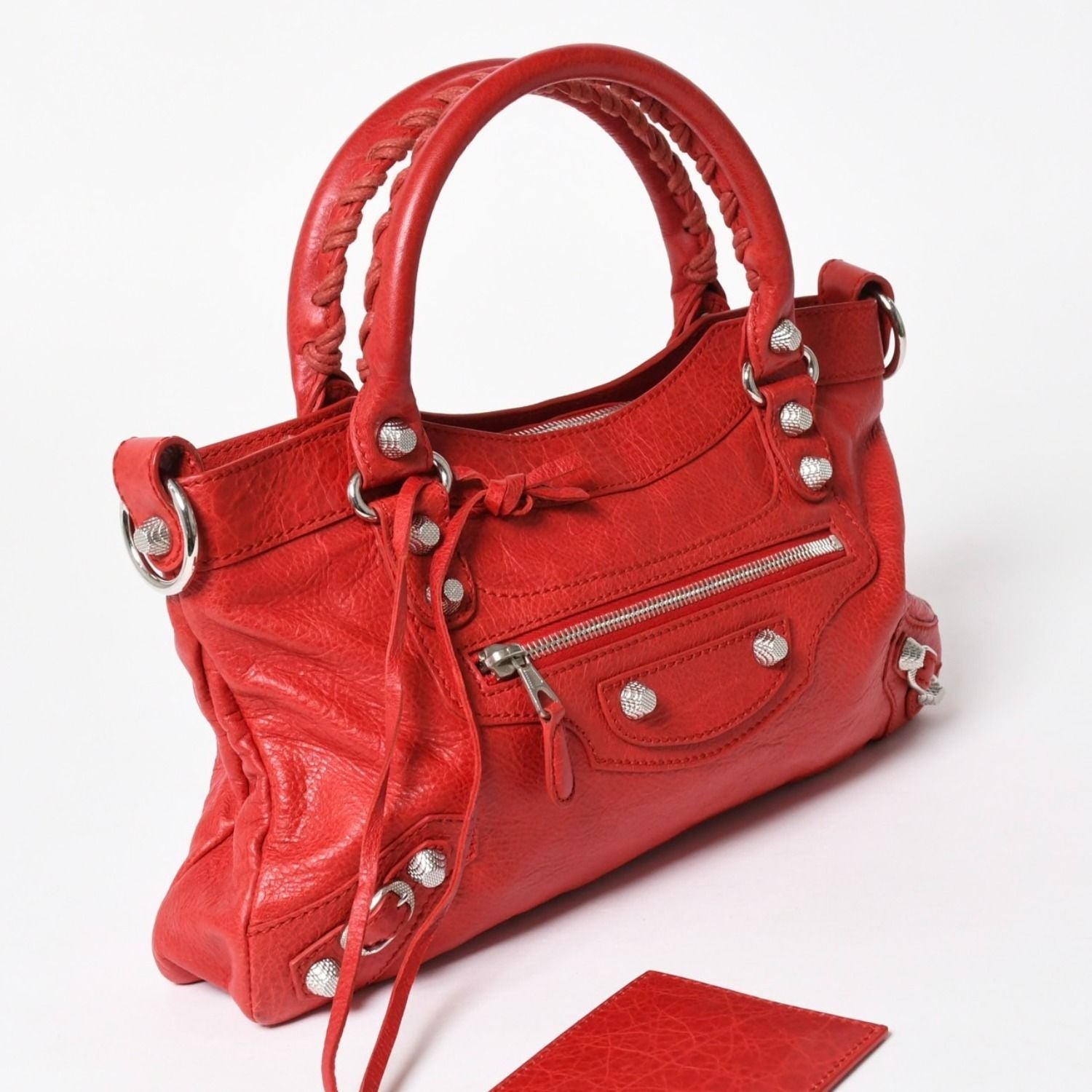 Balenciaga Giant First 2-Way Bag Leather Red Gold — view 3