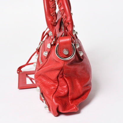 Balenciaga Giant First 2-Way Bag Leather Red Gold — view 4