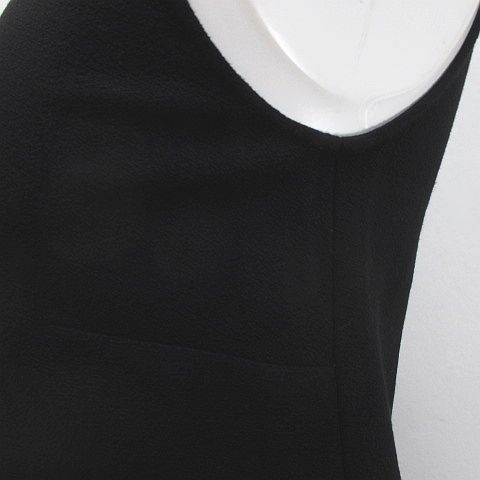 Dolce & Gabbana Sleeveless Dress Knee Length 38 Black Fringe Side Pockets — view 6
