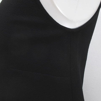 Dolce & Gabbana Sleeveless Dress Knee Length 38 Black Fringe Side Pockets — view 6