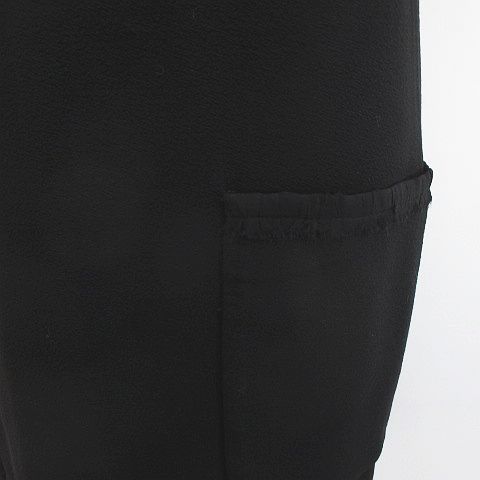 Dolce & Gabbana Sleeveless Dress Knee Length 38 Black Fringe Side Pockets — view 7