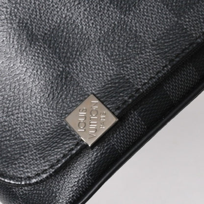 Louis Vuitton District PM Messenger Bag Damier Graphite Canvas Black Gray Silver — view 6