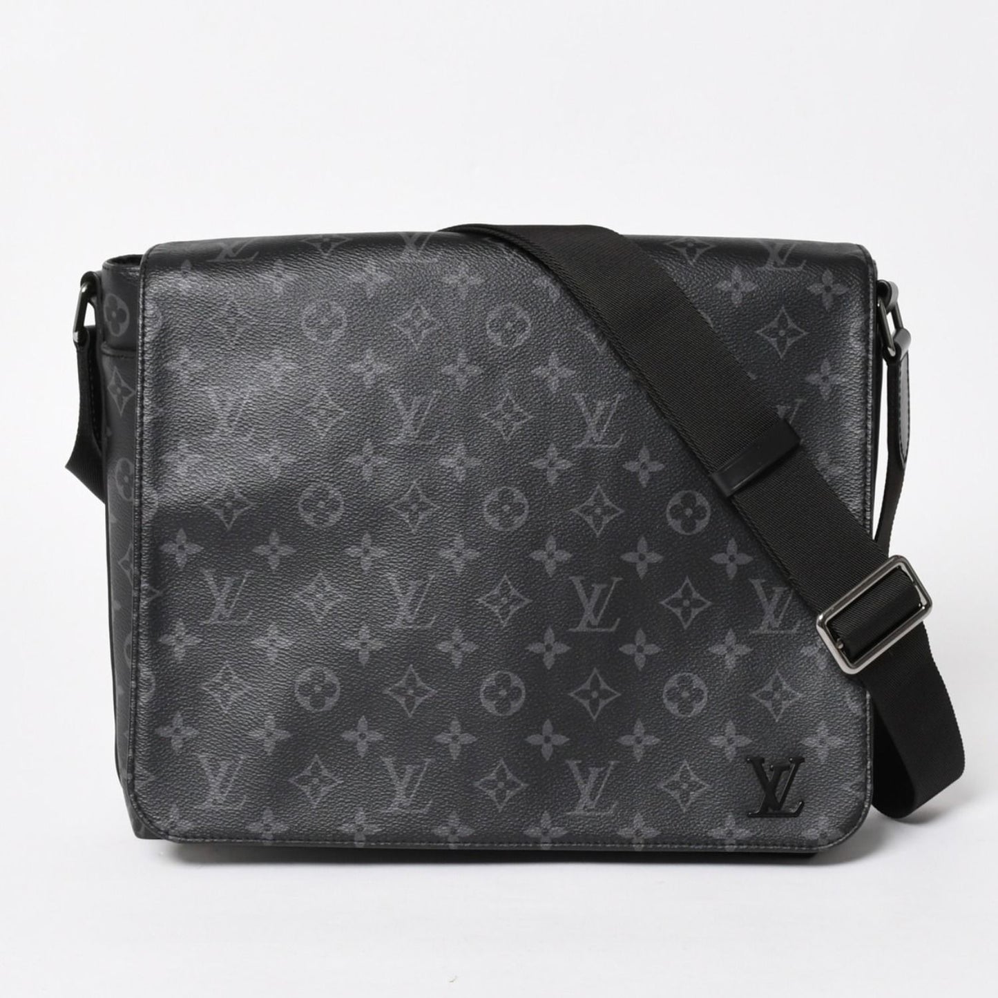 Louis Vuitton District MM Monogram Eclipse Shoulder Bag Black