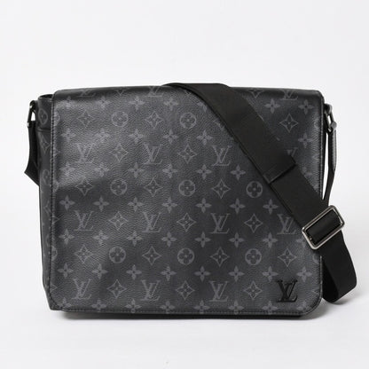 Louis Vuitton District MM Monogram Eclipse Shoulder Bag Black