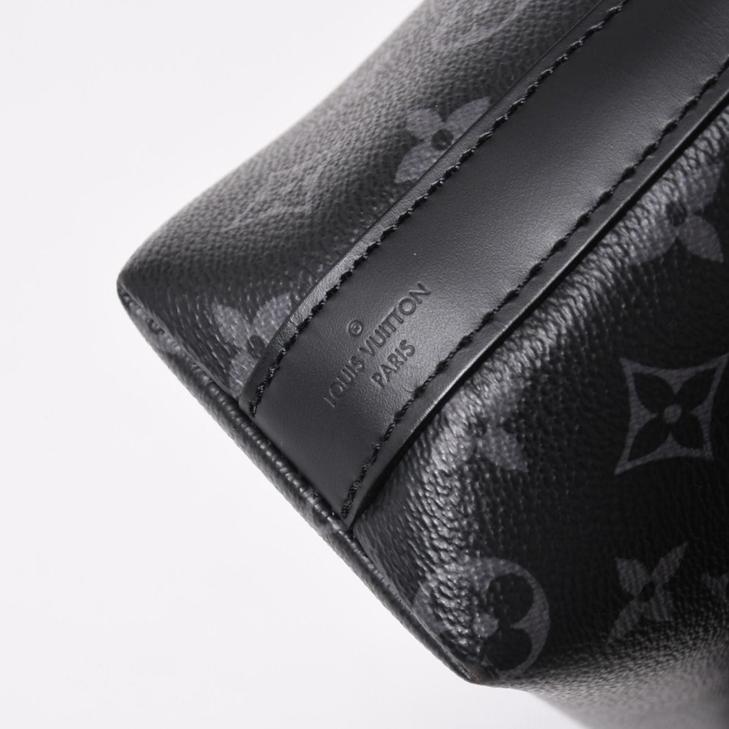 Louis Vuitton District MM Monogram Eclipse Shoulder Bag Black — view 7