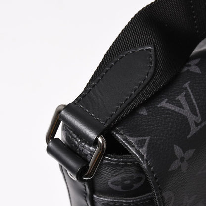 Louis Vuitton District MM Monogram Eclipse Shoulder Bag Black — view 6