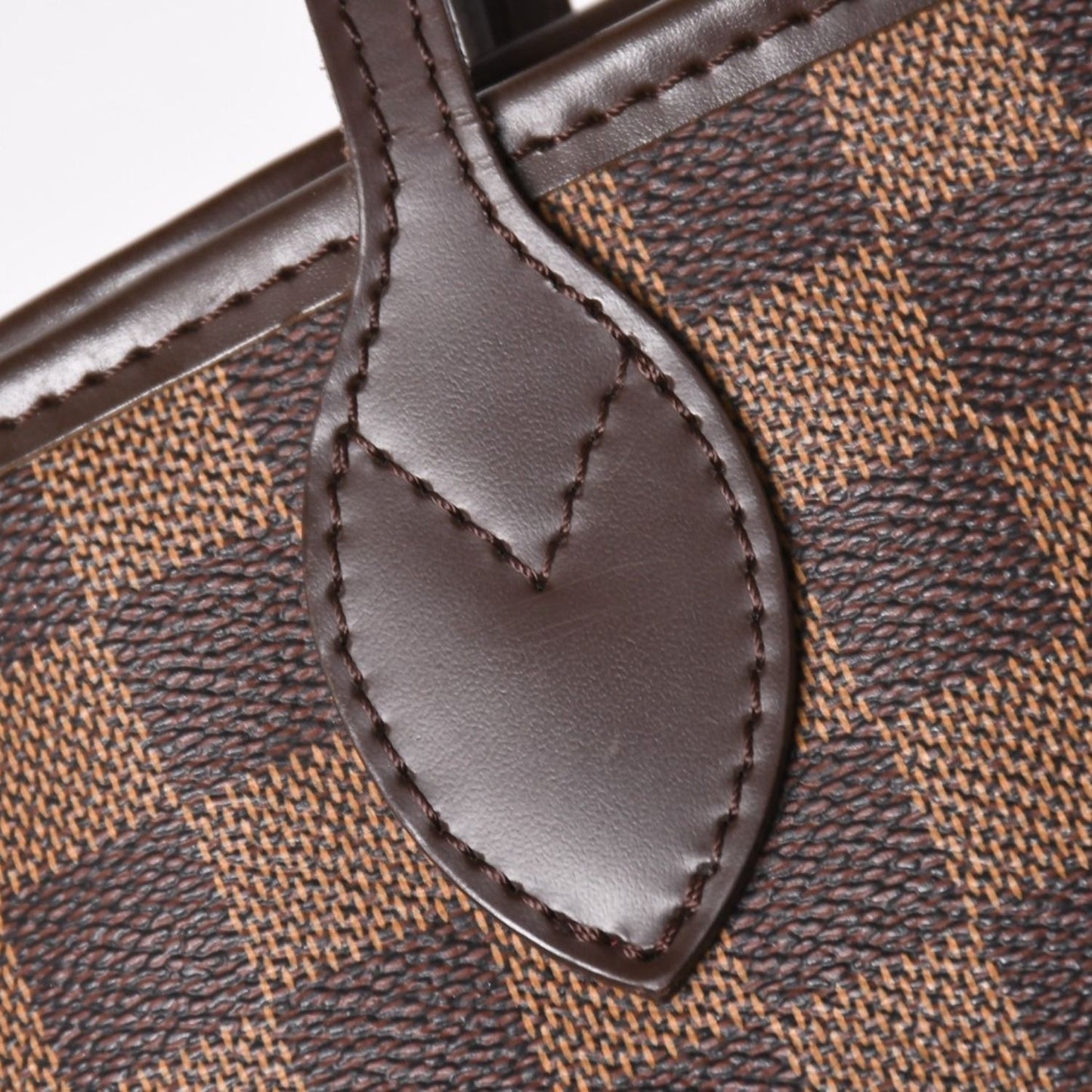 Louis Vuitton Neverfull PM Handbag Damier Ebene Canvas Brown Gold — view 8
