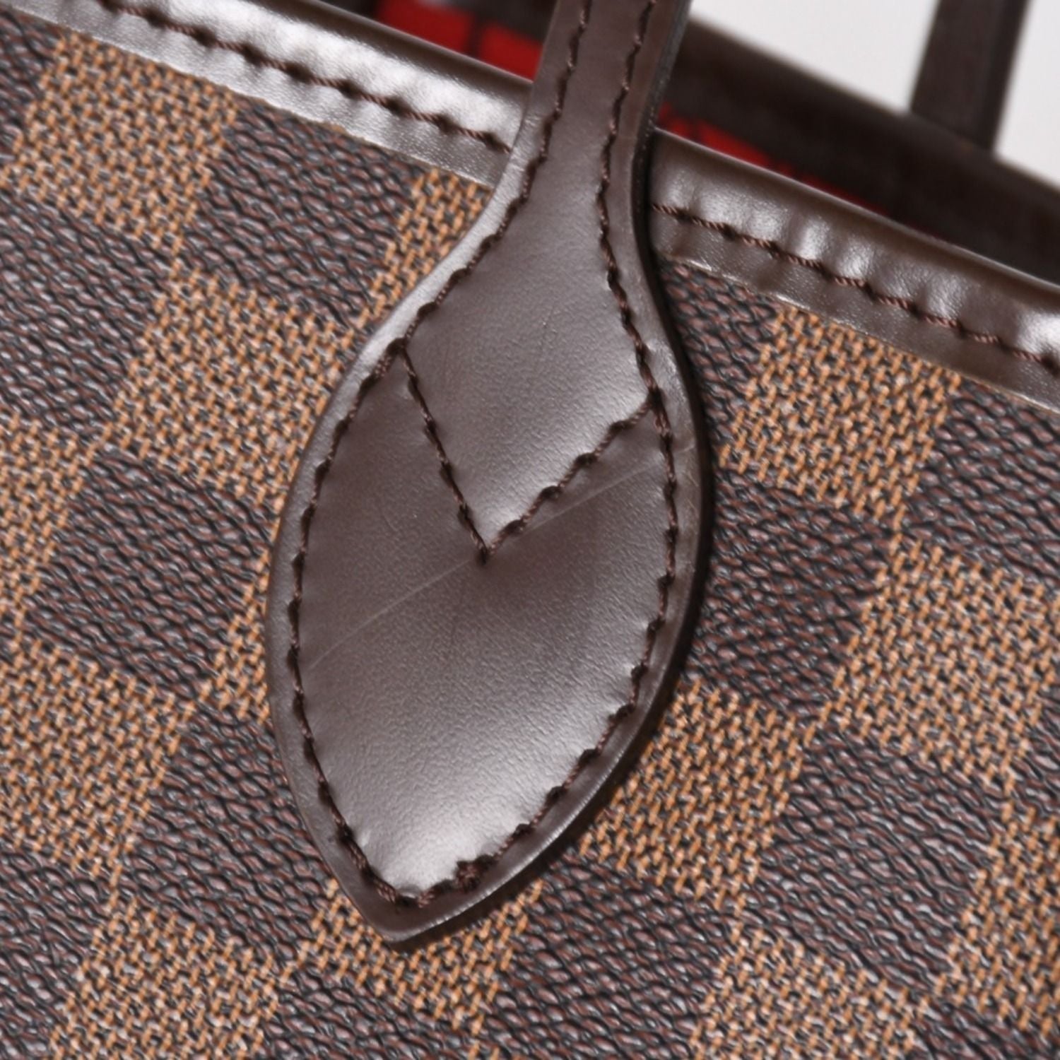 Louis Vuitton Neverfull PM Handbag Damier Ebene Canvas Brown Gold — view 7