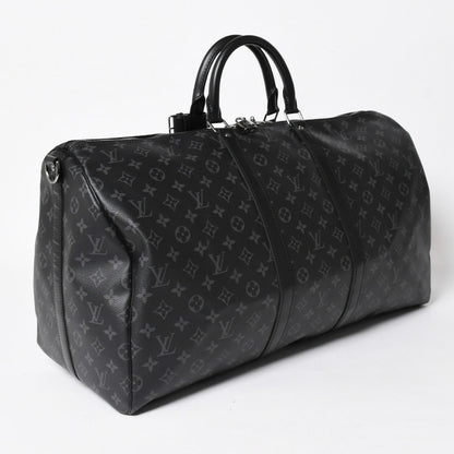 Louis Vuitton Boston Bag Keepall Bandouliere 55 Monogram Eclipse — view 3