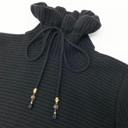 Gucci Drawstring Turtleneck Knit Wool Metal Sweater — view 4