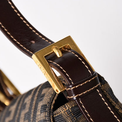 Fendi Bag Handbag Gold Zucca Pattern Canvas FF Buckle — view 7