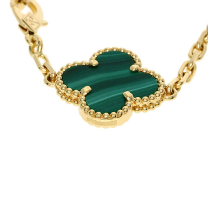 Van Cleef & Arpels Vintage Alhambra Malachite Bracelet 18K Yellow Gold — view 6