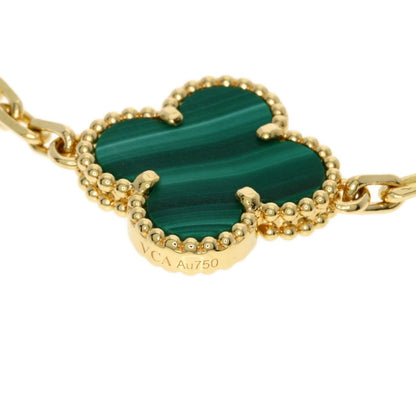 Van Cleef & Arpels Vintage Alhambra Malachite Bracelet 18K Yellow Gold — view 5