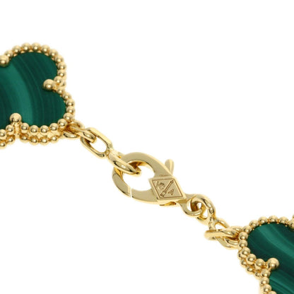 Van Cleef & Arpels Vintage Alhambra Malachite Bracelet 18K Yellow Gold — view 3