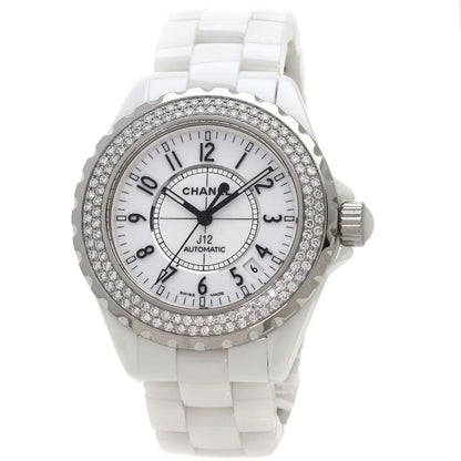 Chanel J12 38 Diamond Bezel Watch Ceramic