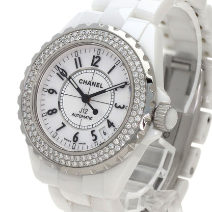 Chanel J12 38 Diamond Bezel Watch Ceramic — view 3