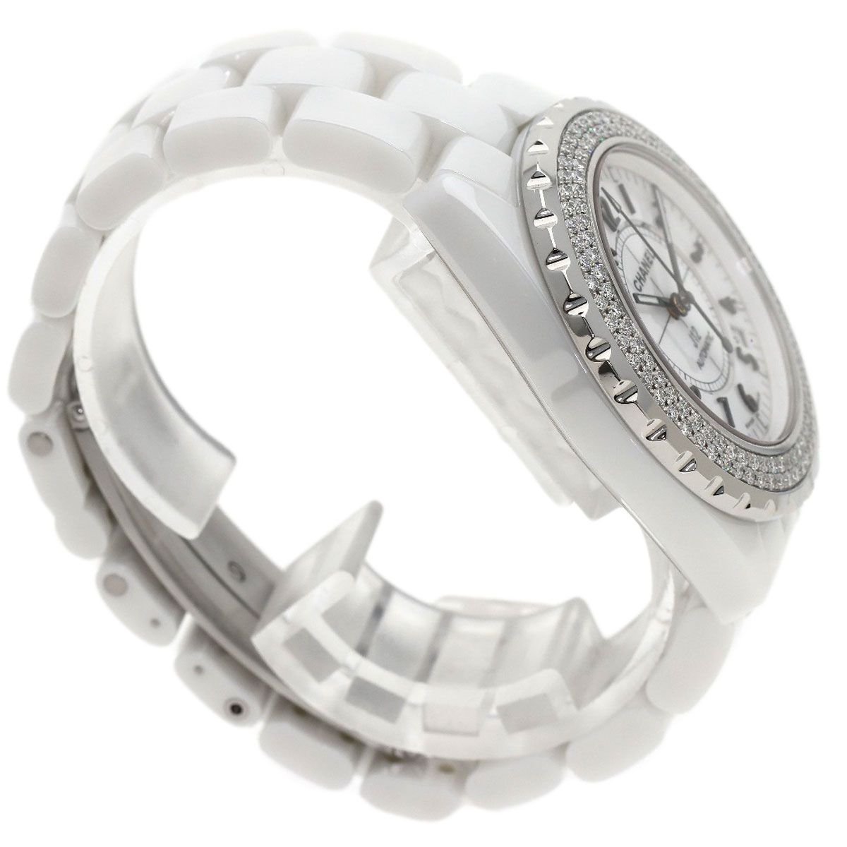 Chanel J12 38 Diamond Bezel Watch Ceramic — view 2
