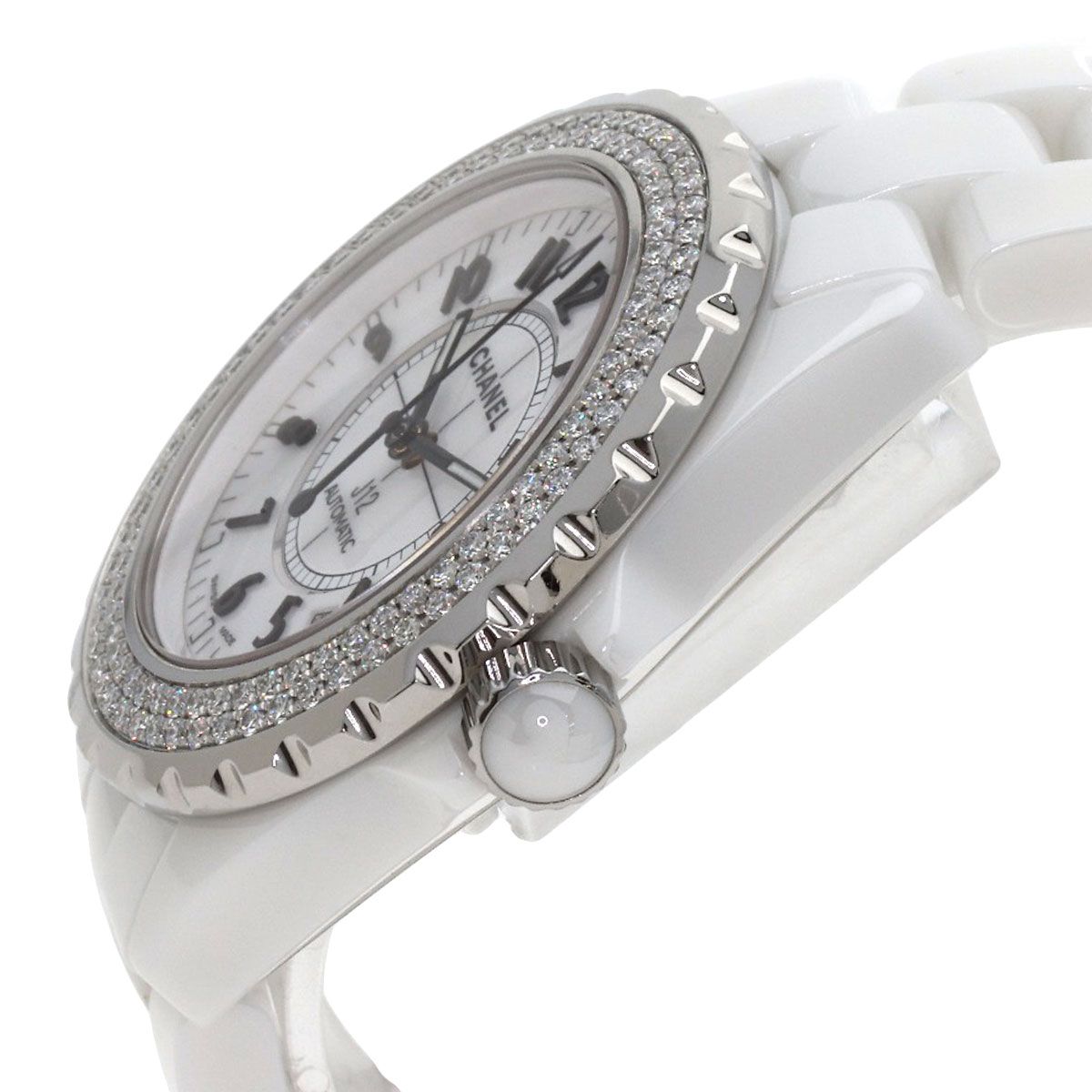 Chanel J12 38 Diamond Bezel Watch Ceramic — view 5