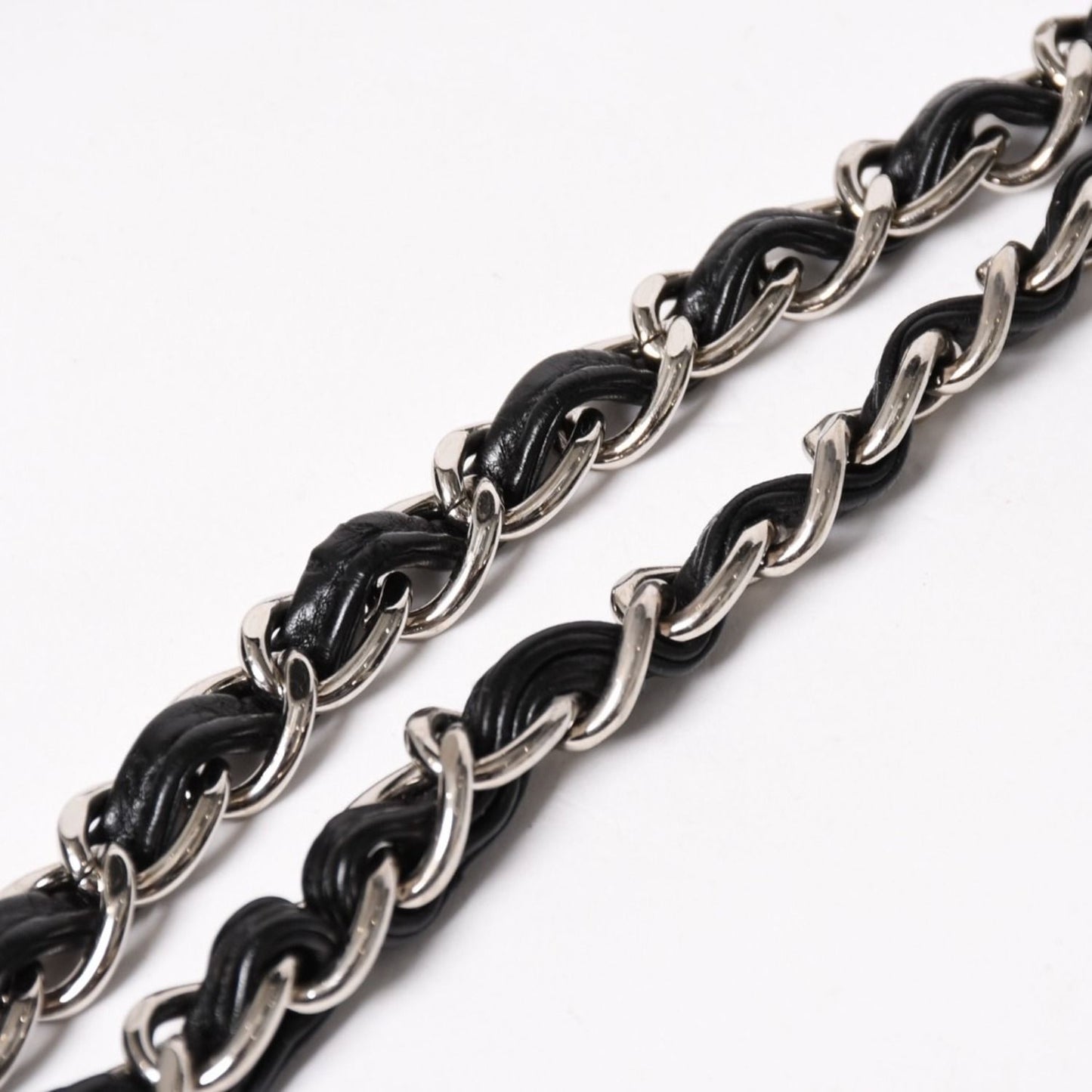 Chanel S Flap Chain Shoulder Bag CC Logo Calfskin Black Silver — view 7