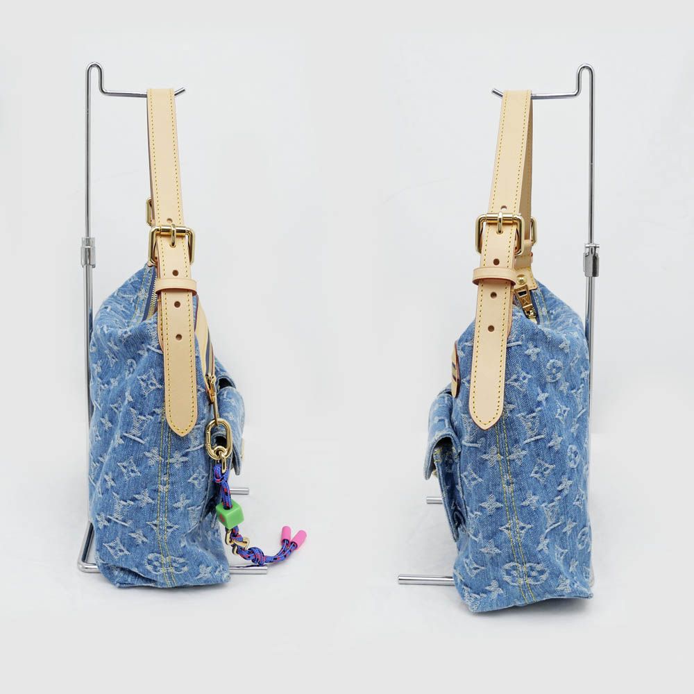 Louis Vuitton Monogram Denim Shoulder Bag Blue — view 3