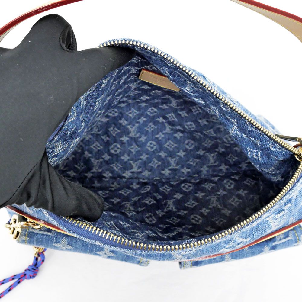 Louis Vuitton Monogram Denim Shoulder Bag Blue — view 7