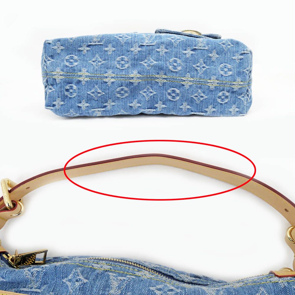 Louis Vuitton Monogram Denim Shoulder Bag Blue — view 4