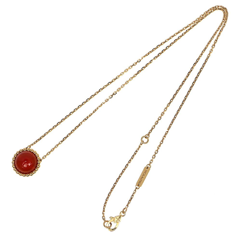 Van Cleef & Arpels Necklace Perlee Coule Carnelian 18K Pink Gold — view 6