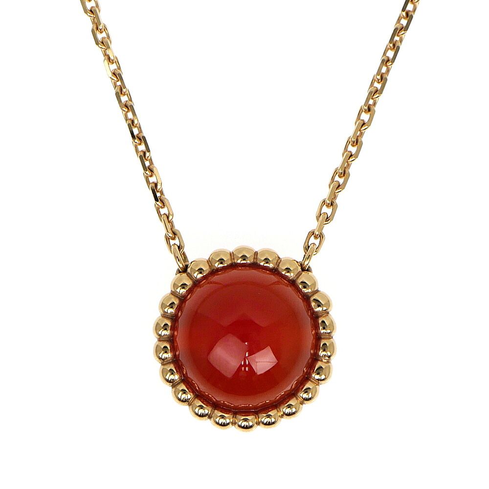 Van Cleef & Arpels Necklace Perlee Coule Carnelian 18K Pink Gold