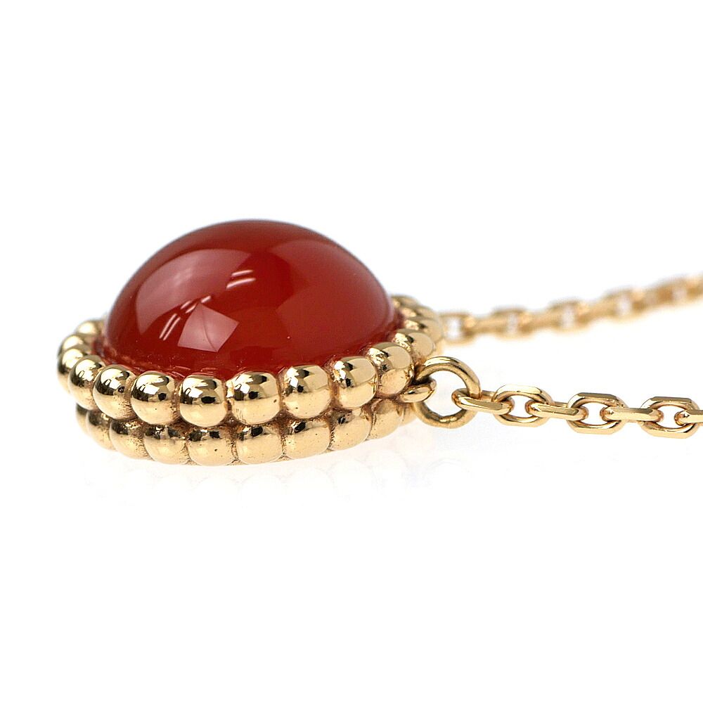 Van Cleef & Arpels Necklace Perlee Coule Carnelian 18K Pink Gold — view 4