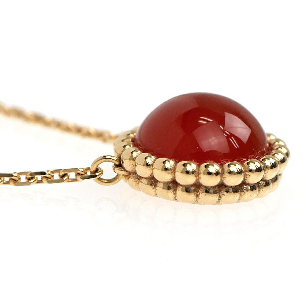 Van Cleef & Arpels Necklace Perlee Coule Carnelian 18K Pink Gold — view 3