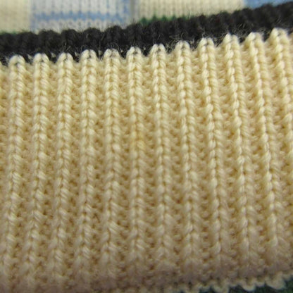 Miu Miu Miu Knit Skirt Mini Wool 40 White Multicolor Checkerboard Pleated PP — view 4